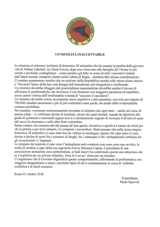 comunicato sparvoli