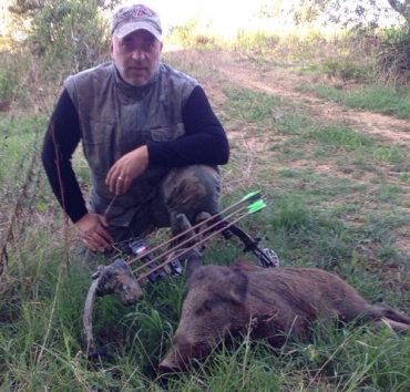 Caccia al cinghiale con l&#039;arco