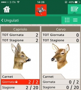 TOSCANA: Caccia, disponibile per smartphone 'TosCaccia', il tesserino venatorio digitale