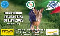 SIPS:  il 27-28-29-30 marzo a Galeata (FC) il Campionato Italiano su lepre